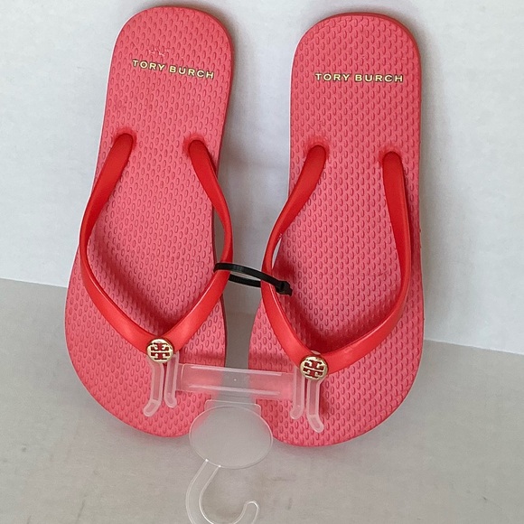 Tory Burch Thin Flip Flop in Poppy Orange - Picture 2 of 8